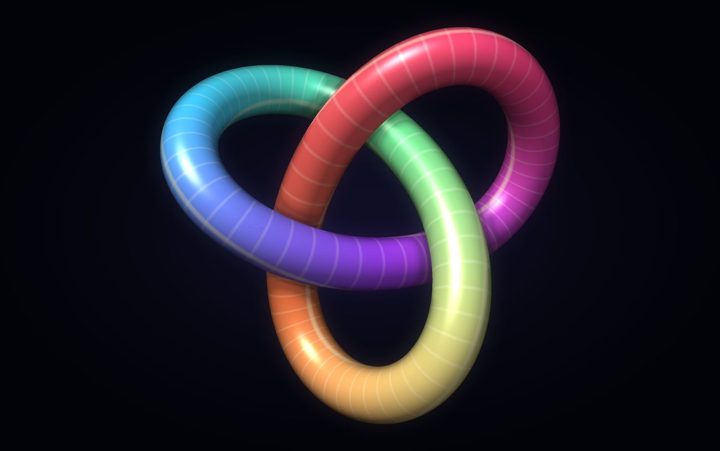 Trefoil knot surface